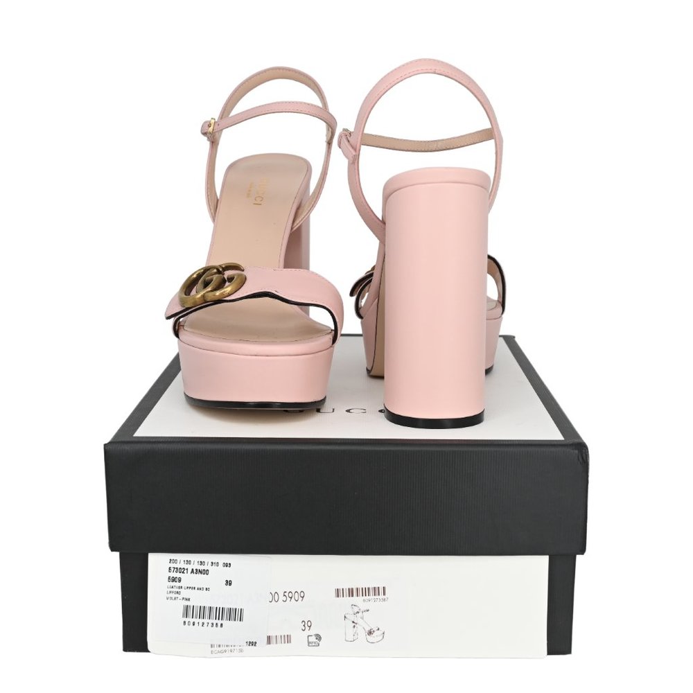 Gucci Women's 573021 GG Marmont Leather Platform Sandal - Picture 9 of 16